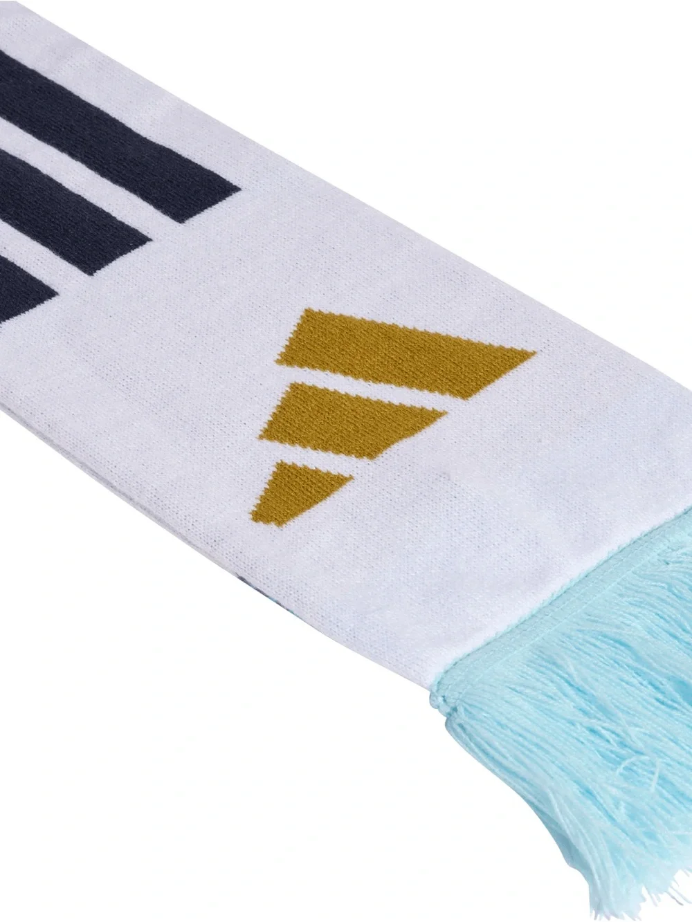 adidas White Navy Gold Light Blue AFA Crest Scarf